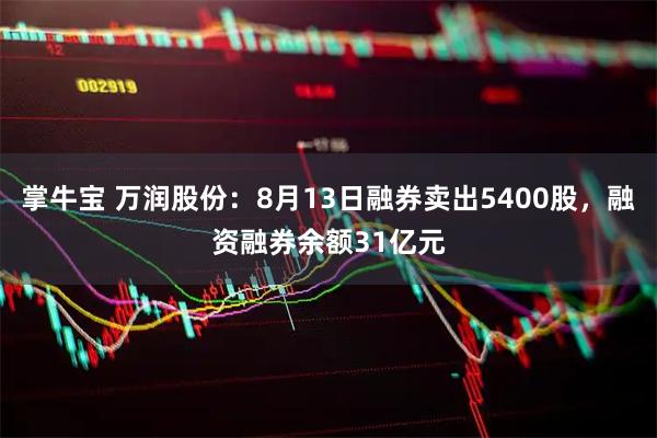 掌牛宝 万润股份：8月13日融券卖出5400股，融资融券余额31亿元