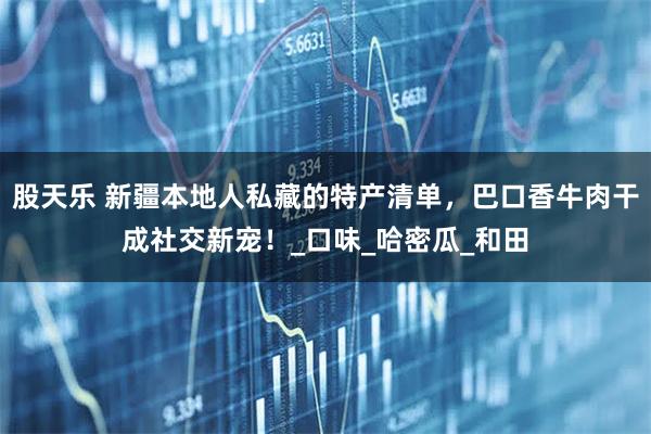 股天乐 新疆本地人私藏的特产清单，巴口香牛肉干成社交新宠！_口味_哈密瓜_和田